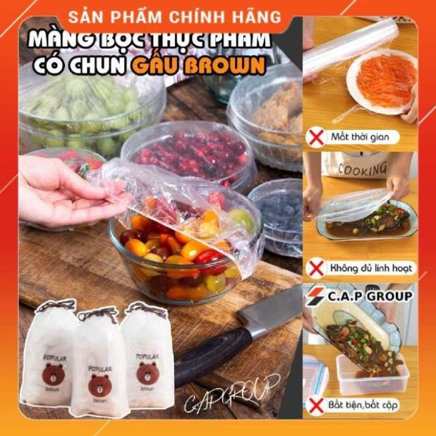 Túi 100 Màng Bọc Bảo Quản Thức Ăn, Thực Phẩm, Để Tủ Lạnh Giữ Được Tươi Ngon Tái Sử Dụng Được