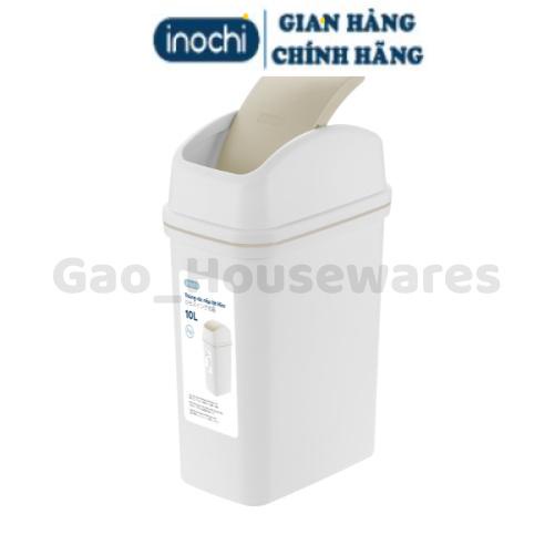 [FreeShip] Thùng rác nắp lật (có lõi) cao cấp inochi, kháng khuẩn khử mùi, ngăn mùi hôi - Giao màu ngẫu nhiên