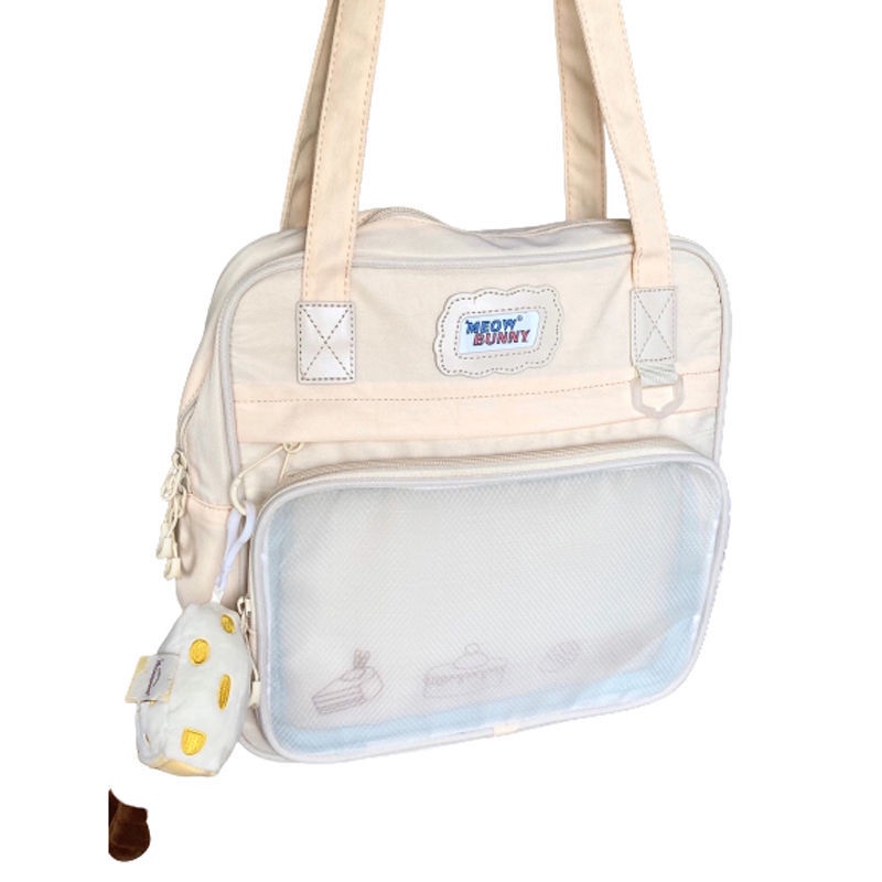 Túi tote canvas Sức Chứa Lớn In Hình Món Tráng Miệng Dễ Thương Cho Học Sinh Sinh Viên