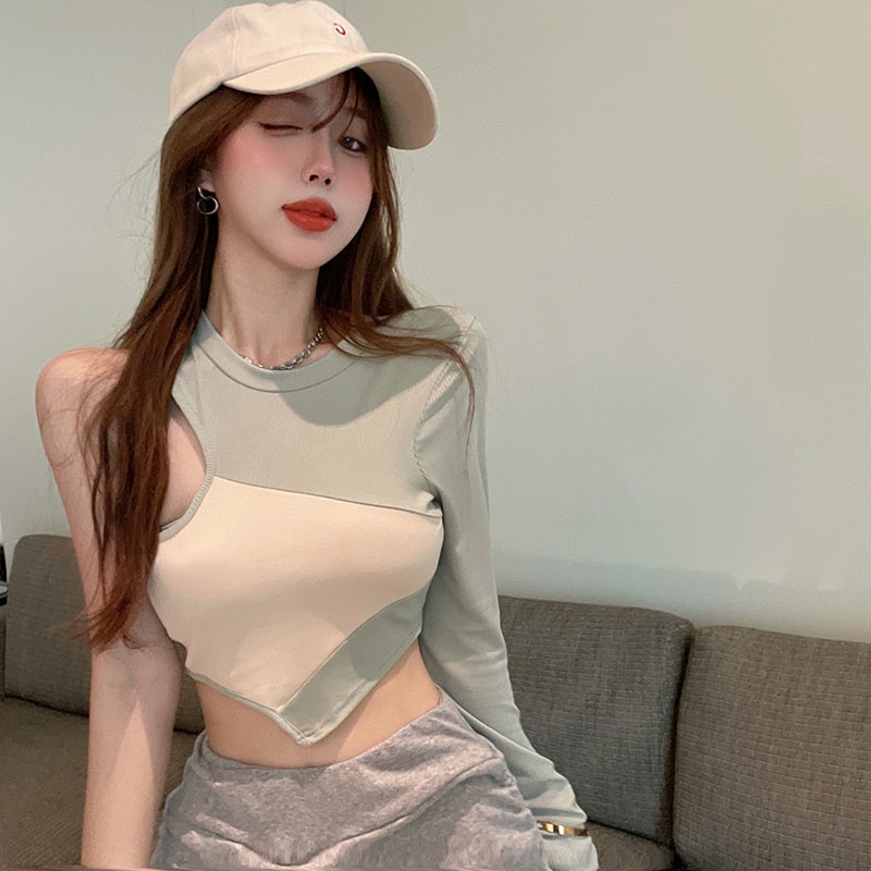 Mới Áo Kiểu Thiết Kế Không Đồng Đều Quyến Rũ Thời Trang Dành Cho Nữ