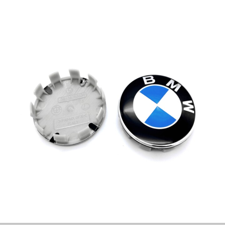 Logo chụp mâm, ốp lazang bánh xe ô tô BMW đường kính 68mm và 55mm Nhựa ABS - 01 chiếc