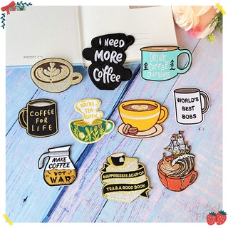 ♚ Miếng Dán Ủi Lên Cà Phê Cho Cuộc Sống - Miếng Dán ♚ 1 Sticker Ủi Thêu Hình Huy Hiệu