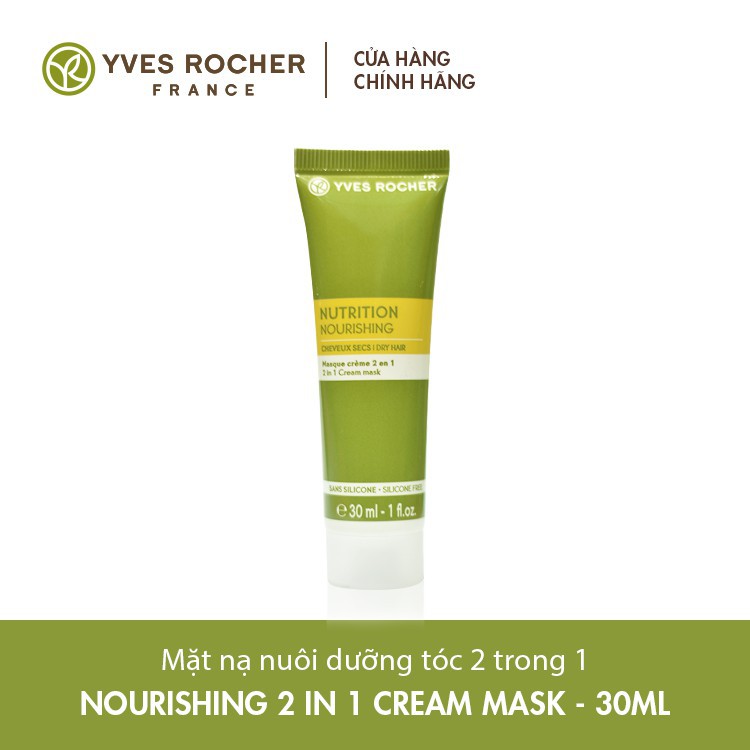 Mặt Nạ Nuôi Dưỡng Tóc Dành Cho Tóc Khô 2 Trong 1 Mini Yves Rocher Nourishing 2 In 1 Cream Mask 30ml