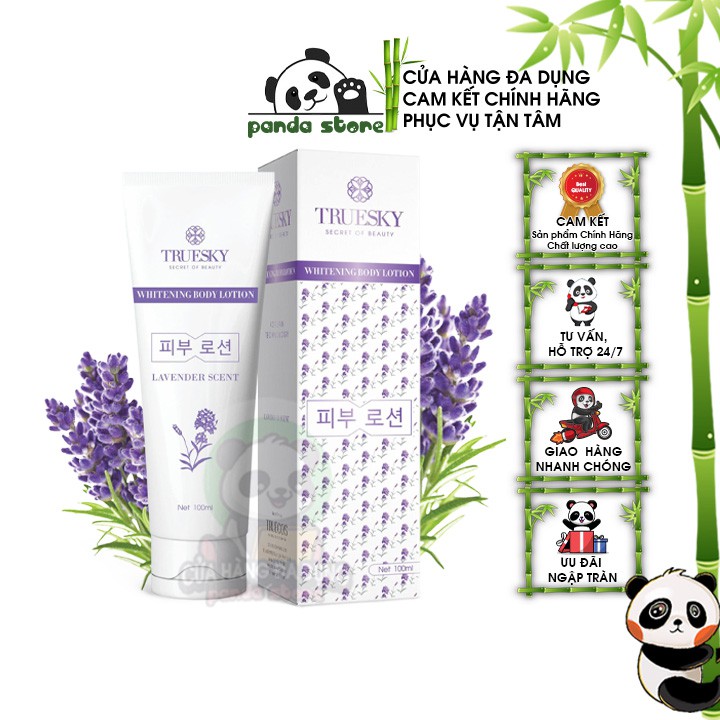 Kem dưỡng trắng da chống nắng toàn thân không trắng ảo hương nước hoa Lavender Pháp Whitening Body Lotion Truesky 100ml | BigBuy360 - bigbuy360.vn