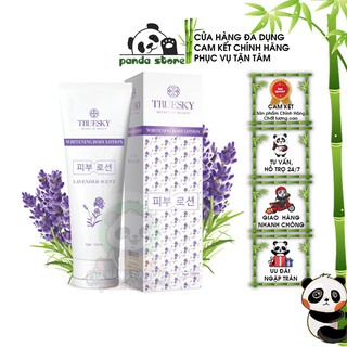Kem dưỡng trắng da chống nắng toàn thân không trắng ảo hương nước hoa Lavender Pháp Whitening Body Lotion Truesky 100ml