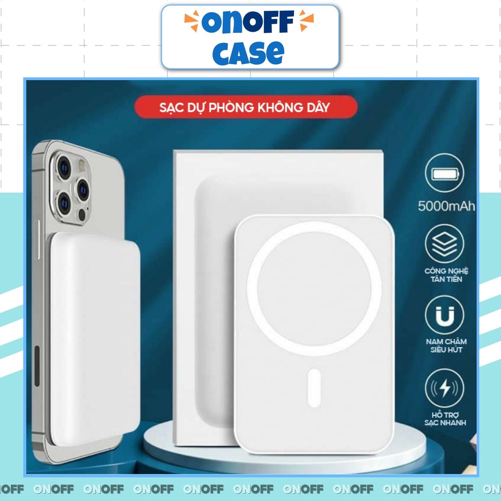 Sạc Dự Phòng, Sạc Không Dây MagSafe Apple Battery Pack Cho Điện Thoại Iphone 12/13/pro/promax - Diy Case