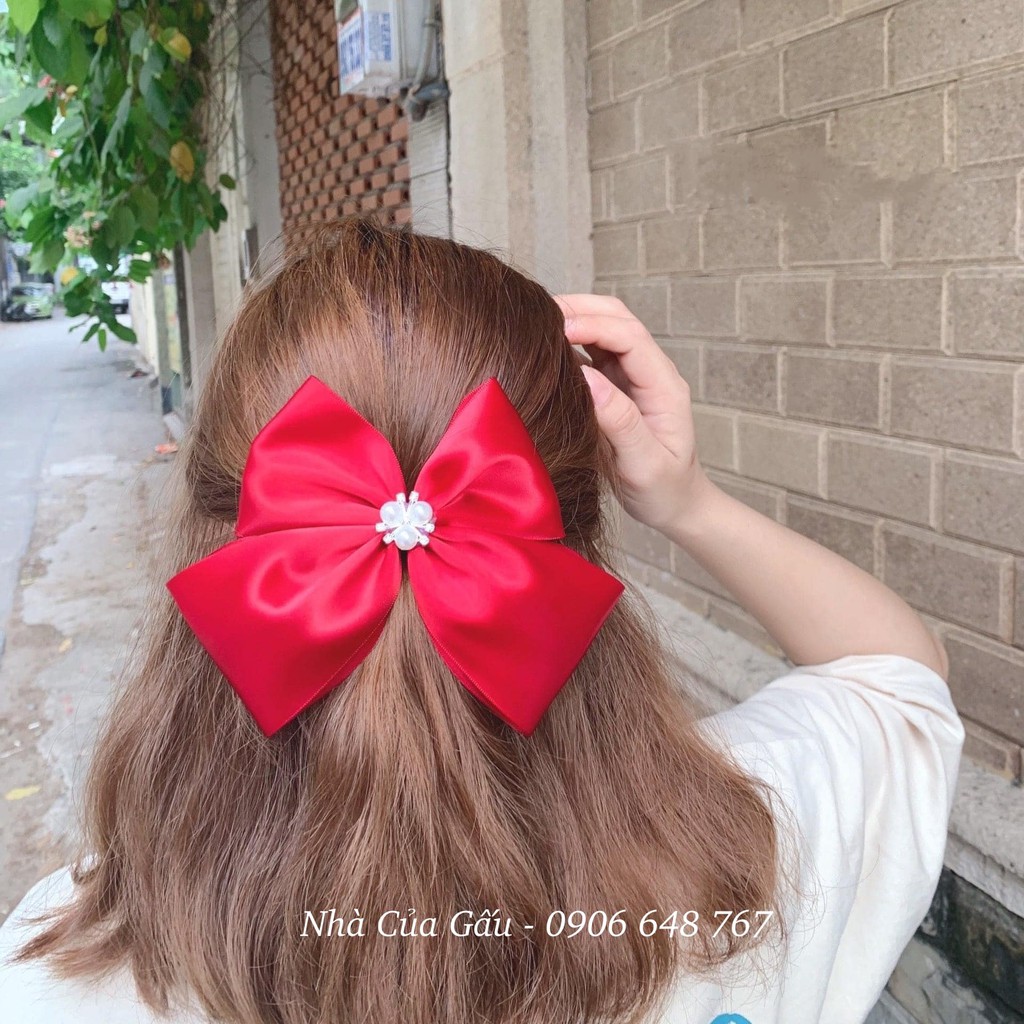 Kẹp tóc nơ 5 màu handmade KN04 xinh xĩu luôn nè