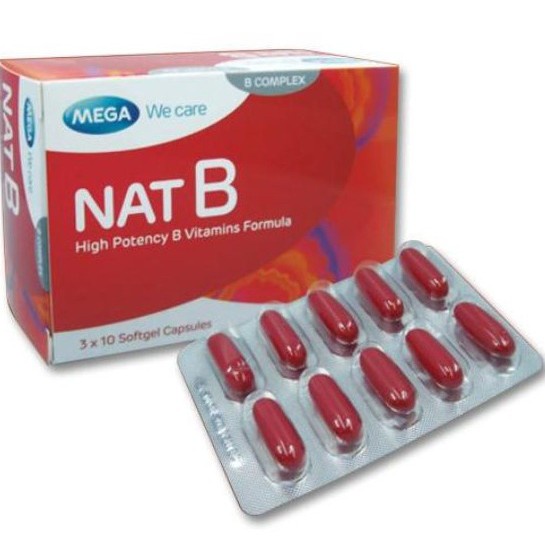 NAT B – Viên uống bổ sung Vitamin nhóm B giúp giảm căng thẳng, mệt mỏi, suy nhược, tăng cường đề kháng (30 viên)