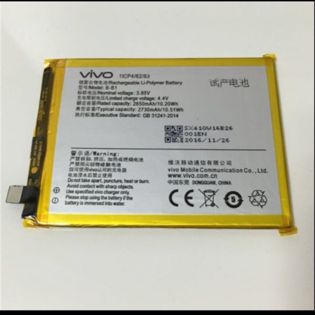 Pin xịn cho máy vivo Y55 dung lượng chuẩn 2730mah hàng nhập khẩu