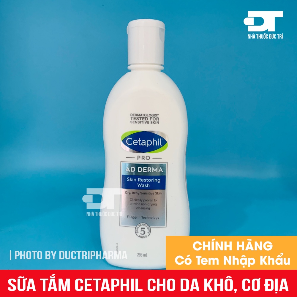 Sữa tắm dành cho da cơ địa, khô Cetaphil Pro AD Derma Skin Restoring Wash 295ml