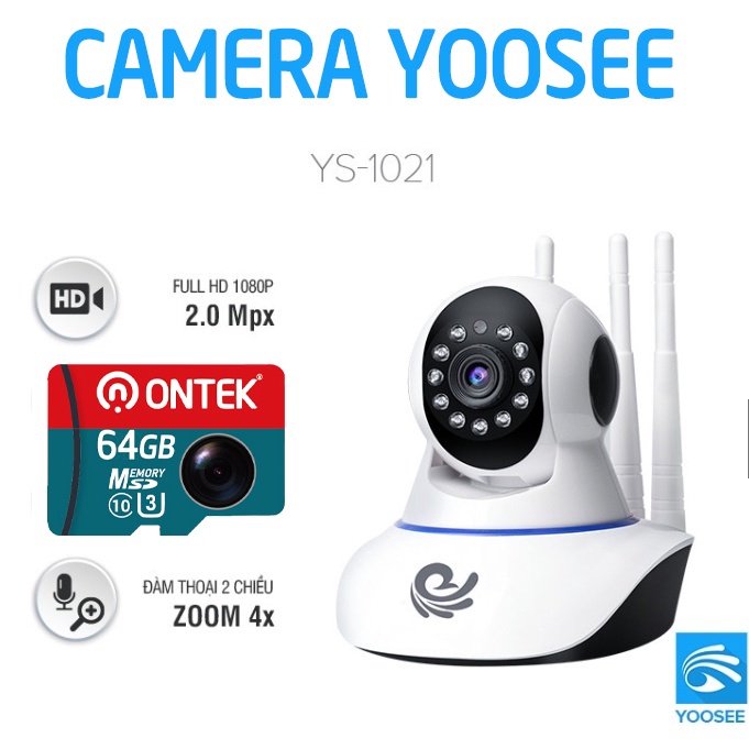 Camera ip YOOSEE 1080P 3 anten xoay theo chuyển động