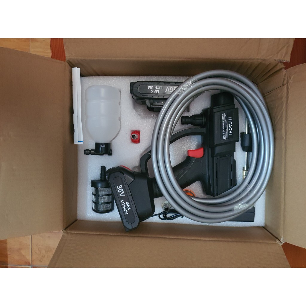 Máy rửa xe, vệ sinh điều hòa, bơm nước tưới cây dùng pin 36v HI.TA.CHI, bản 1 pin