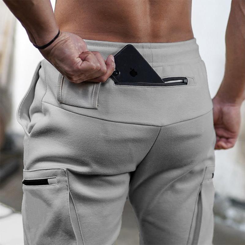 Quần Jogger Cotton Nhiều Túi Có Khóa Kéo Thời Trang Cho Nam#Quần chạy bộ Hàn Quốc Người Đàn Ông
