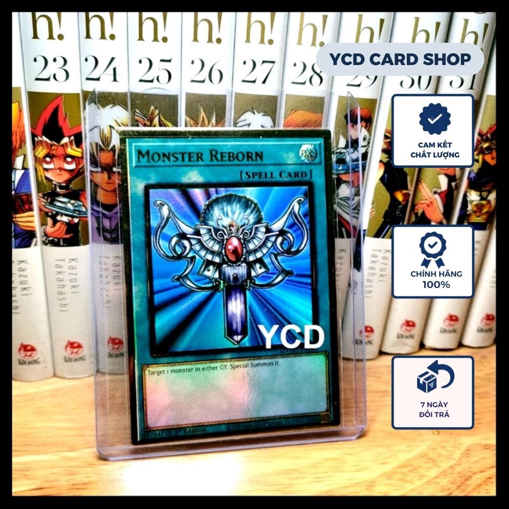 Thẻ bài yugioh chính hãng Monster Reborn – Premium Gold Rare