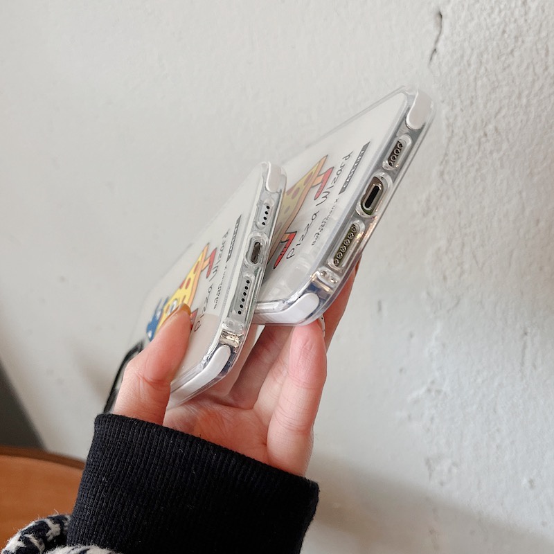 Casetify Ốp Điện Thoại Mềm Trong Suốt Hình Burgerman Pizza Cho iPhone 15 14 13 12 11 Pro Max Mini X XS XR 6 6s 7 8 Plus