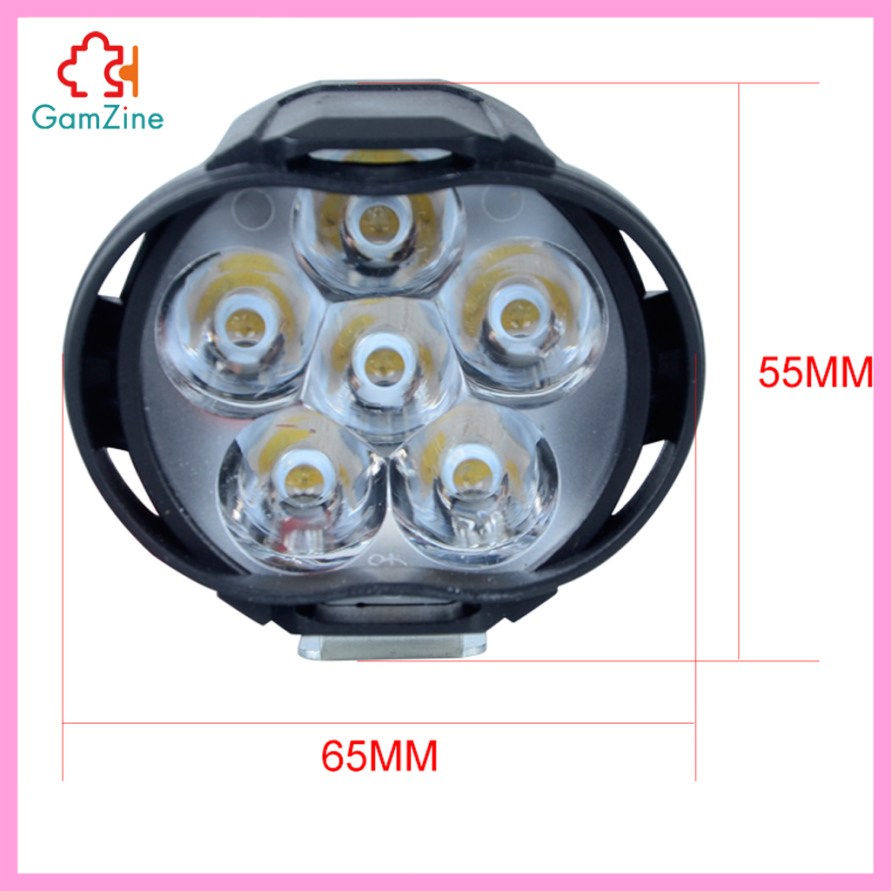 Bộ 2 Đèn Pha 6 Bóng Led 1000lm 10w Cho Xe Máy