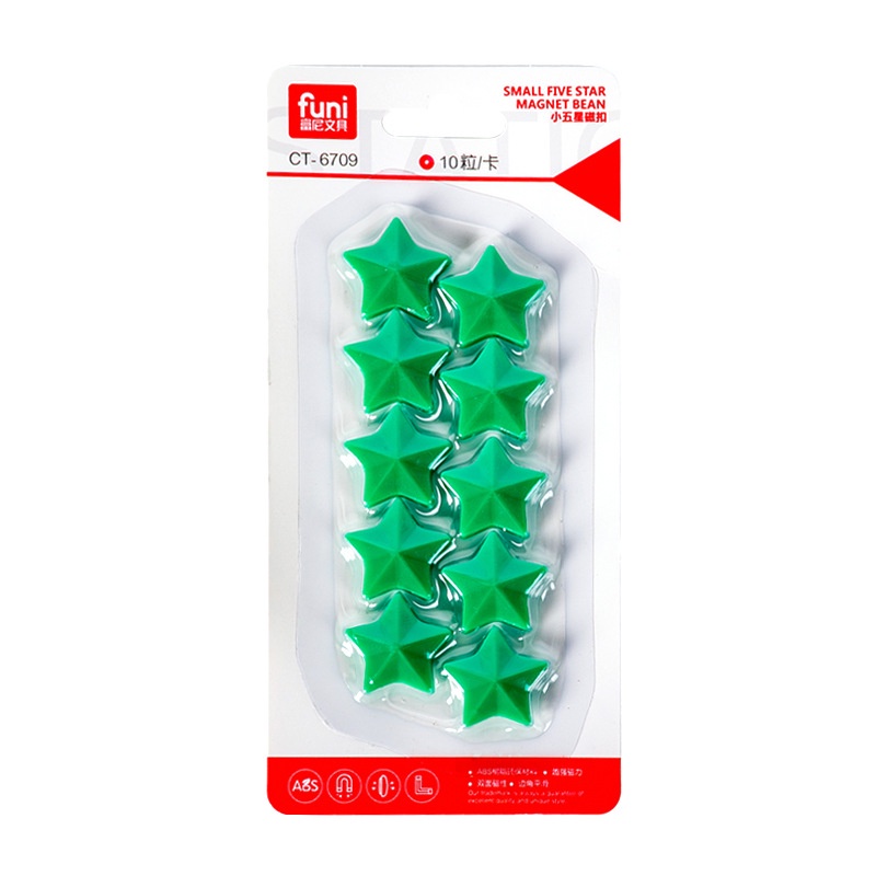 Nam châm dính bảng SOLANO nam châm gắn bảng set 10 chiếc hình ngôi sao SA-001374