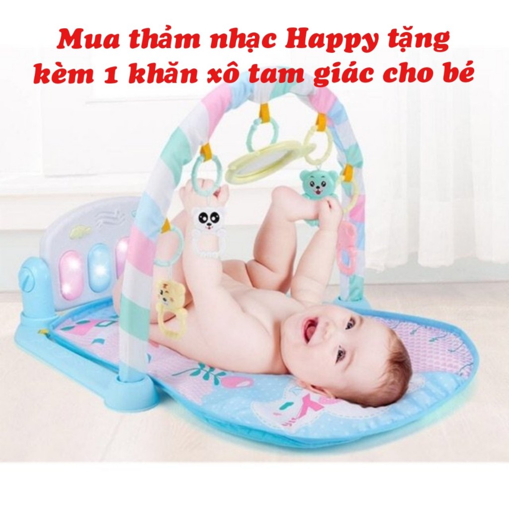 {Quà tăng khăn có cúc bấm quàng cổ cho bé}[Hưu xanh] Đồ chơi thảm nhạc piano cho bé từ 0 đến 36 tháng