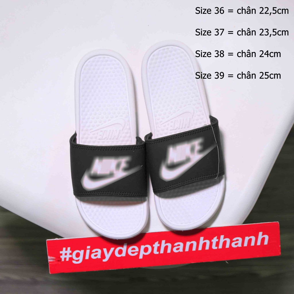 dép quai ngang nike-nam, nữ đủ màu đế trắng