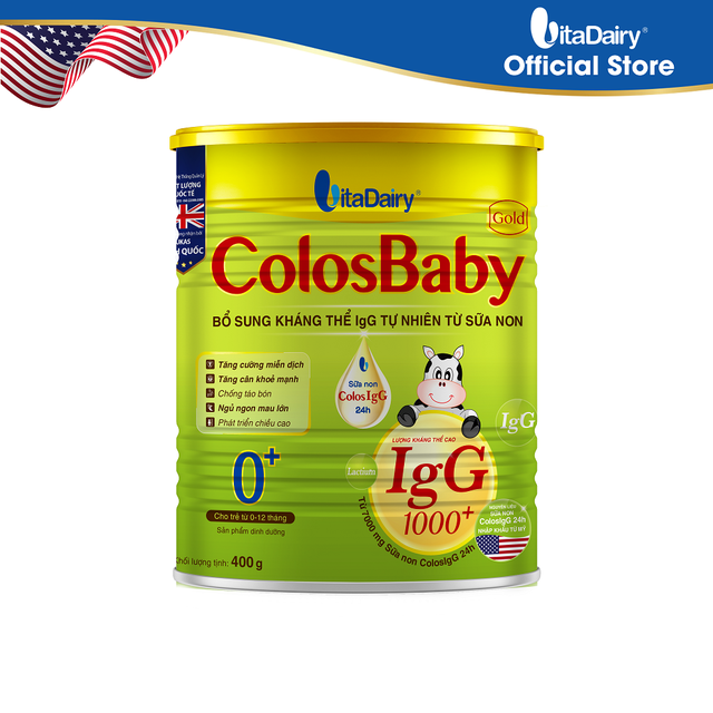 Sữa bột Colosbaby Gold 0+ 400g/lon