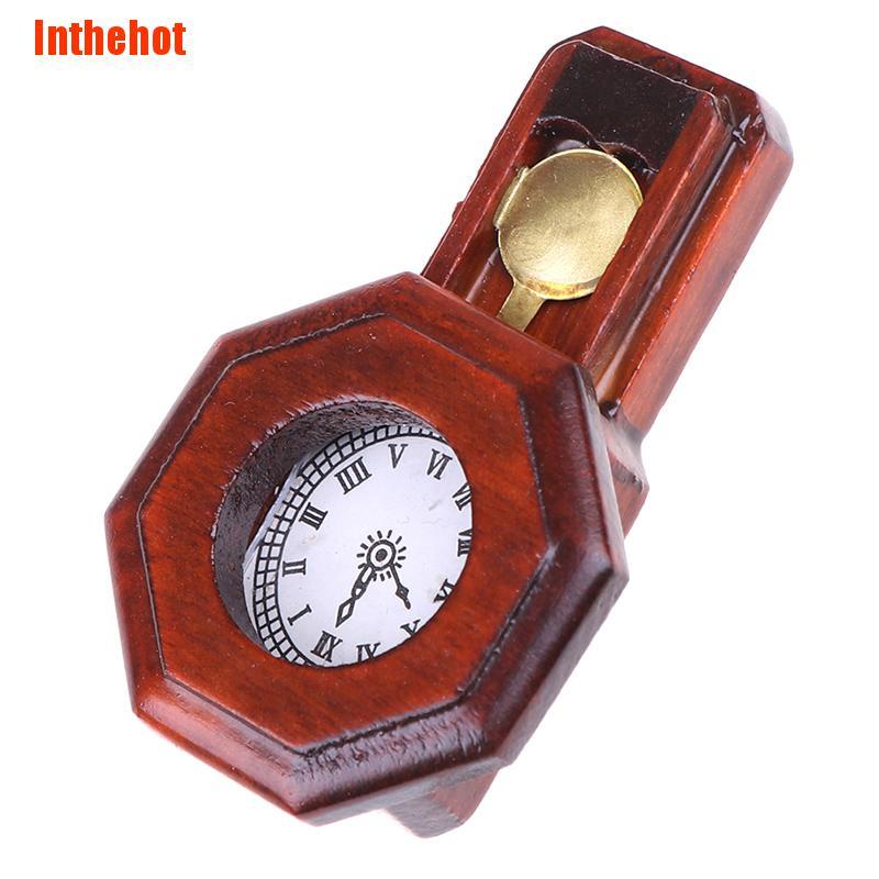 Đồng Hồ Gỗ Cổ Điển Tỉ Lệ 1 / 12 Dành Cho Búp Bê
