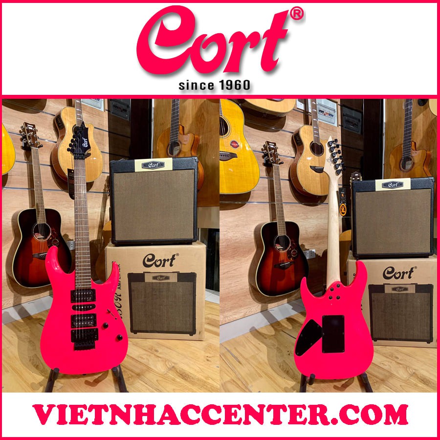 GUITAR ĐIỆN CORT-X250 3 MÀU ( ĐEN, HỒNG, XANH)