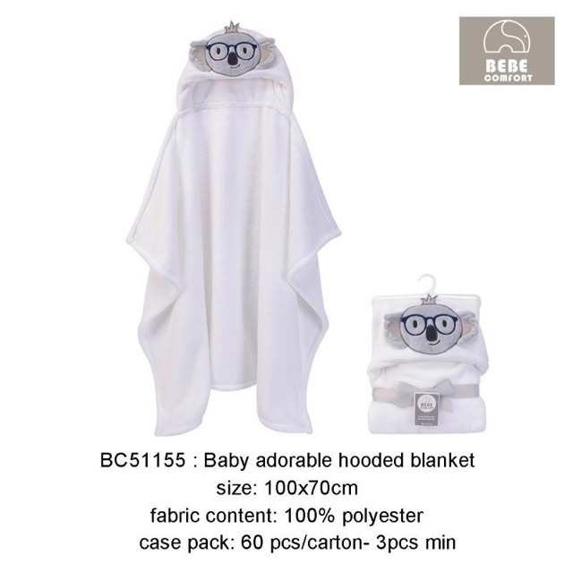 Ủ choàng lông hình thú BEBE comfort cho bé