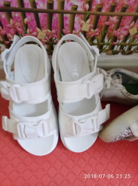 (SẴN TRẮNG 35,36,39) Sandal ulzzang đế cao 7cm (ảnh thật ở cuối)