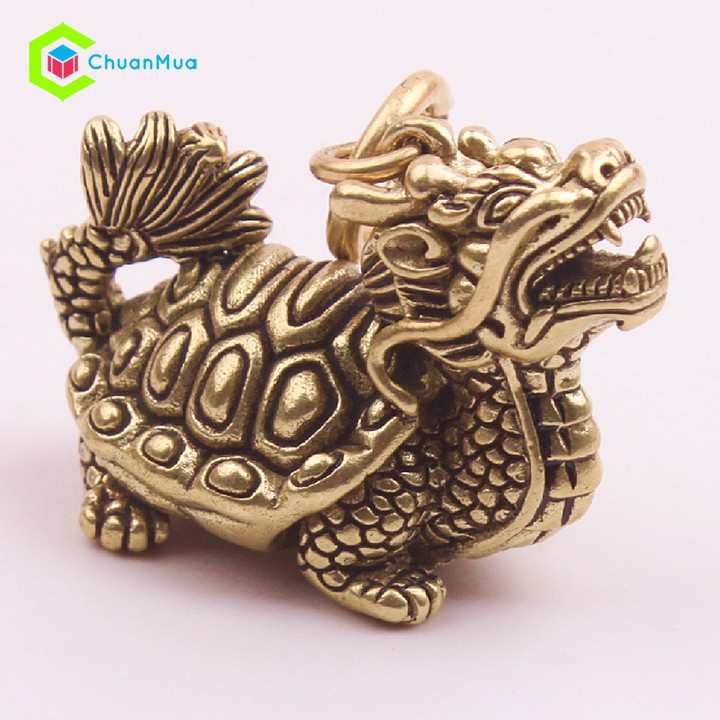 Móc Chìa Khóa Đồng LONG QUY ( Phong Thủy, Cao Cấp, Giá Sỉ, Phối Decor, Trang Trí,... Tặng Khoen Đồng)