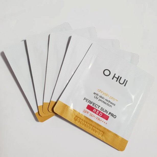 Combo 10 gói Kem chống nắng cải thiện nếp nhăn Ohui Perfect Sun Pro Red SPF50/PA+++