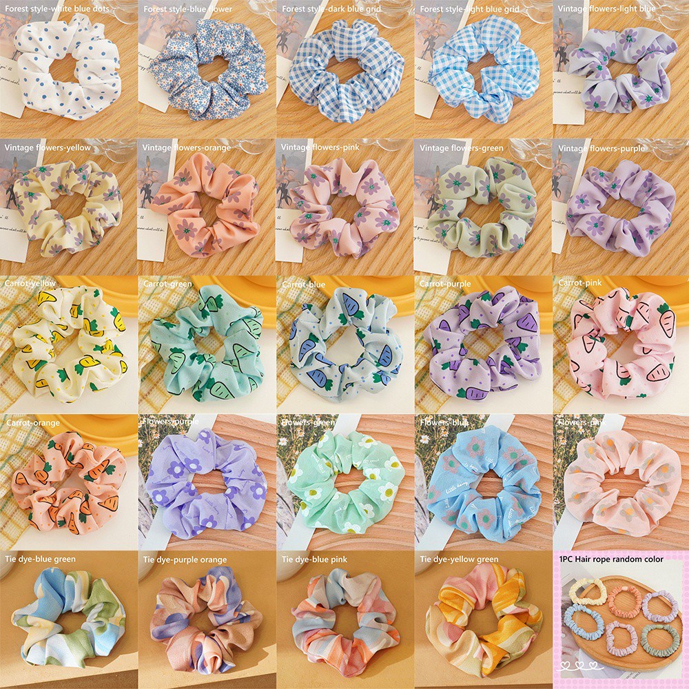 Dây Buộc Tóc Cao Su Co Giãn Thêu Họa Tiết Chấm Bi Phong Cách Hàn Quốc