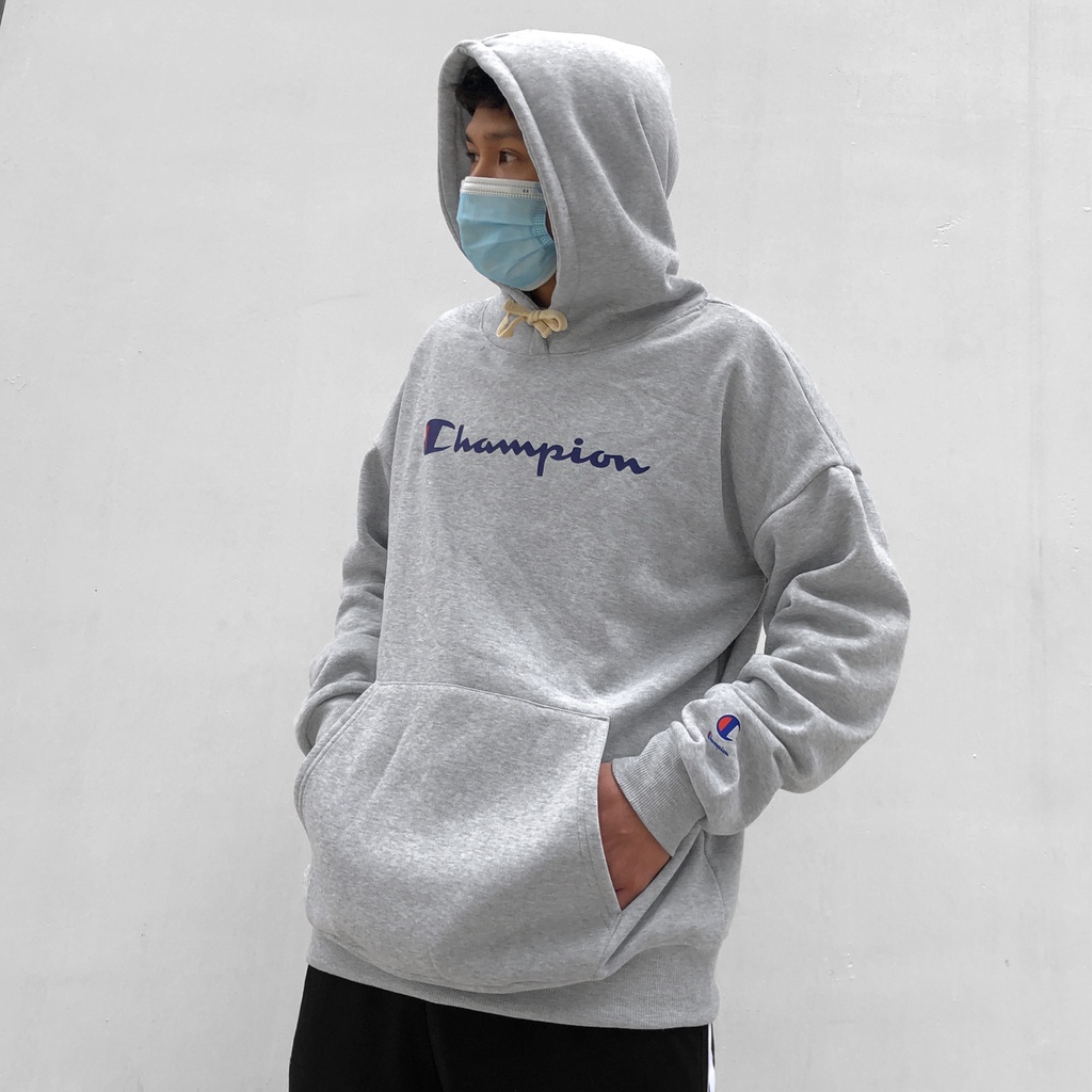 áo Hoodie Champion nỉ cotton form rộng unisex, Hoodie dáng rộng dài tay, phong cách thể thao đường phố, Zoeclothing | BigBuy360 - bigbuy360.vn