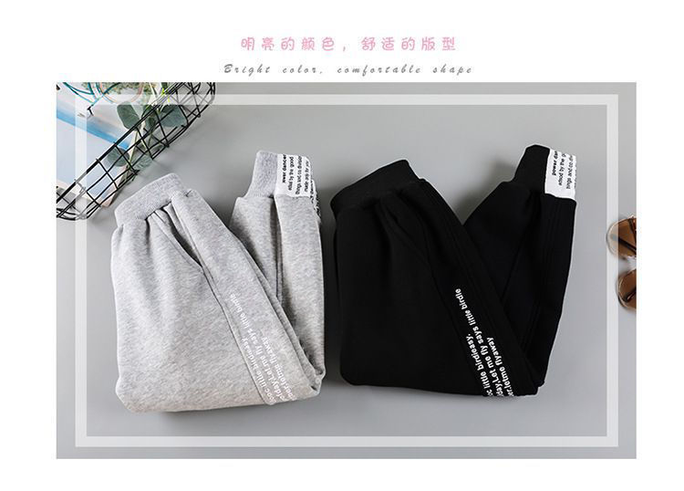 Children's Pants Boys' Casual Pants Fleece Thickened Girls Fall and Winter Outer Wear Western Style Children and Teens' Track Pants Single-Layer Fleece-Lined