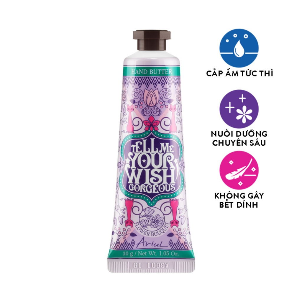 Kem dưỡng da tay ARIUL Tell Me Your Wish Hand Butter 30ml - Gorgeous