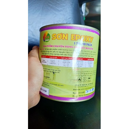 Sơn sắt mạ kẽm Epoxy sơn  nam 1 thành phần 2in1 loại 1kg loại tốt