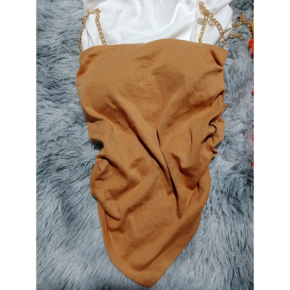 Áo 2 dây xích tà nhọn có mút ngực chất thun Borip Hàng y hình chính chủ