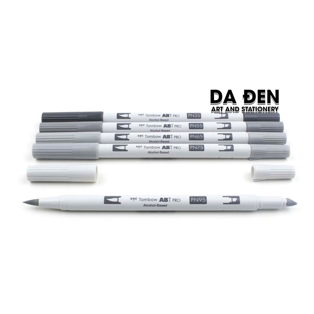 [DA ĐEN] Bộ 5 Bút Dual Marker Tombow ABT Pro - Gray Tones