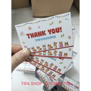 Phiếu cảm ơn, card cám ơn, thiệp cảm ơn khách hàng siêu dễ thương có sẵn