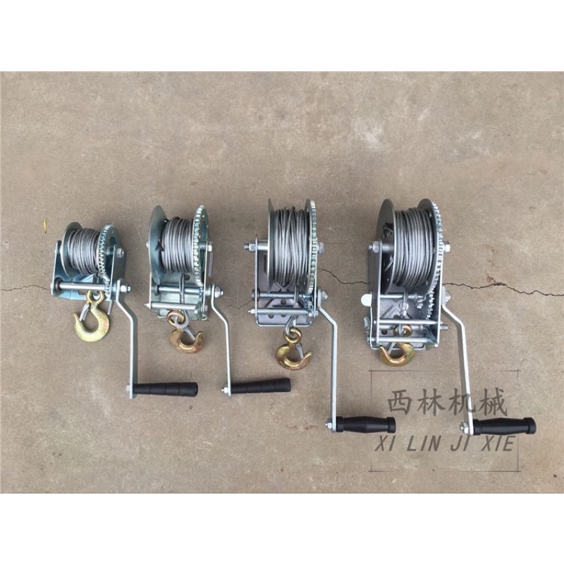 Tời quay tay 800LBS 360kg, 1200LBS 545kg, 2000LBS 1000kg, 3000LBS 1360kg cáp dài 8m