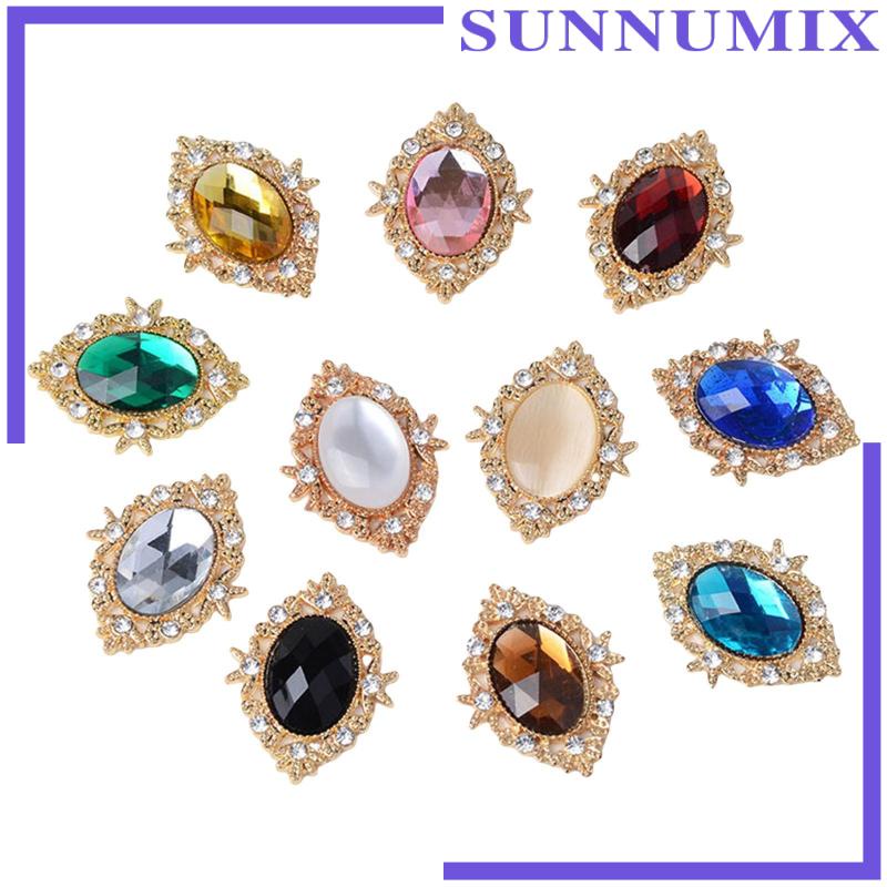 Bộ 11 Nút Trang Trí Lưng Quần Đính Ngọc Trai Cho Đám Cưới