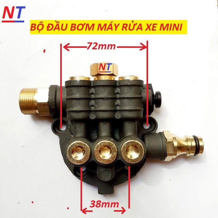 Đầu bơm máy rửa xe mini | máy rửa xe mini