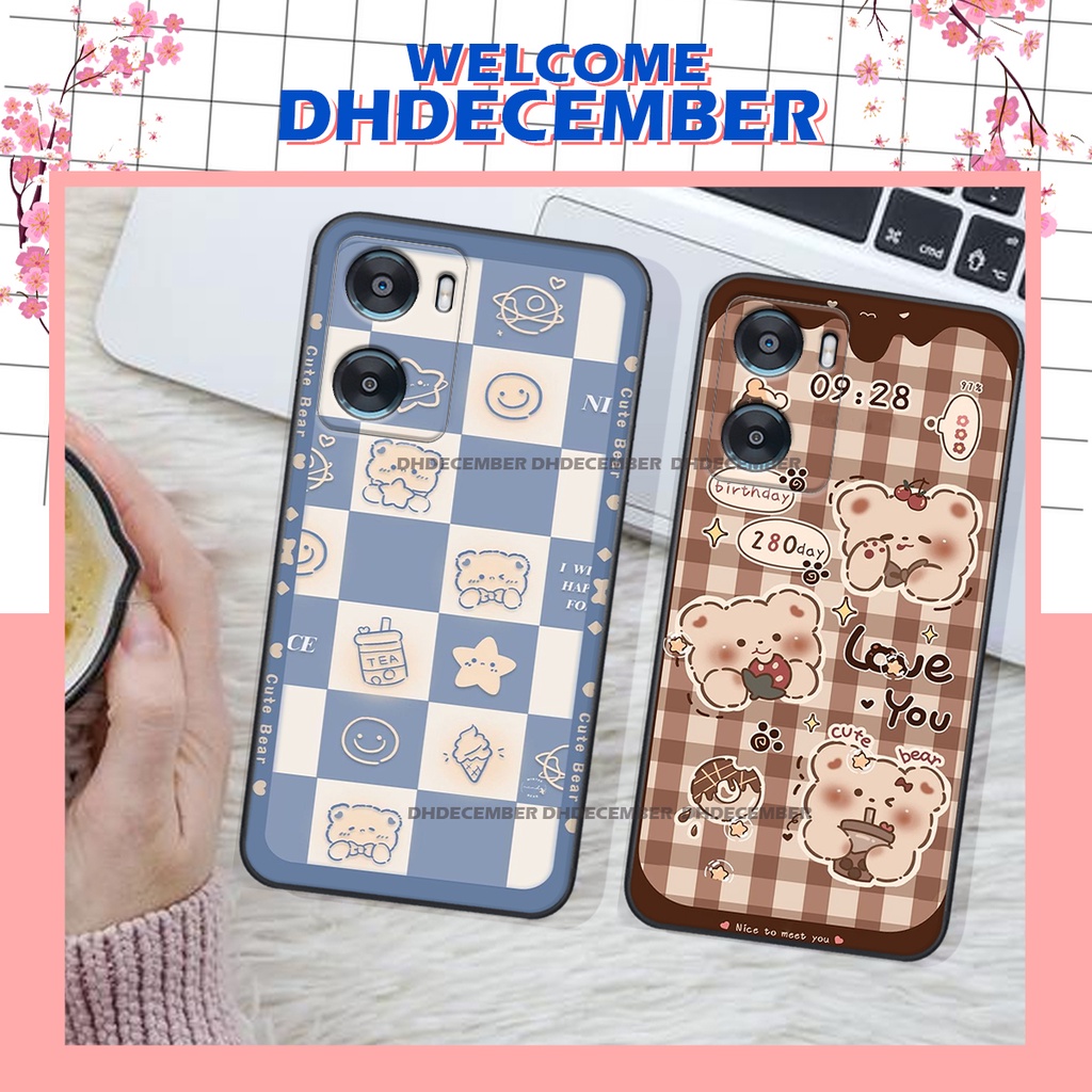 Ốp lưng Oppo A57 2022 / A77 4G / A77S BẢO VỆ CAMERA in hình 3D GẤU cute be@r, soda, happy day cực hot ,thời thượng