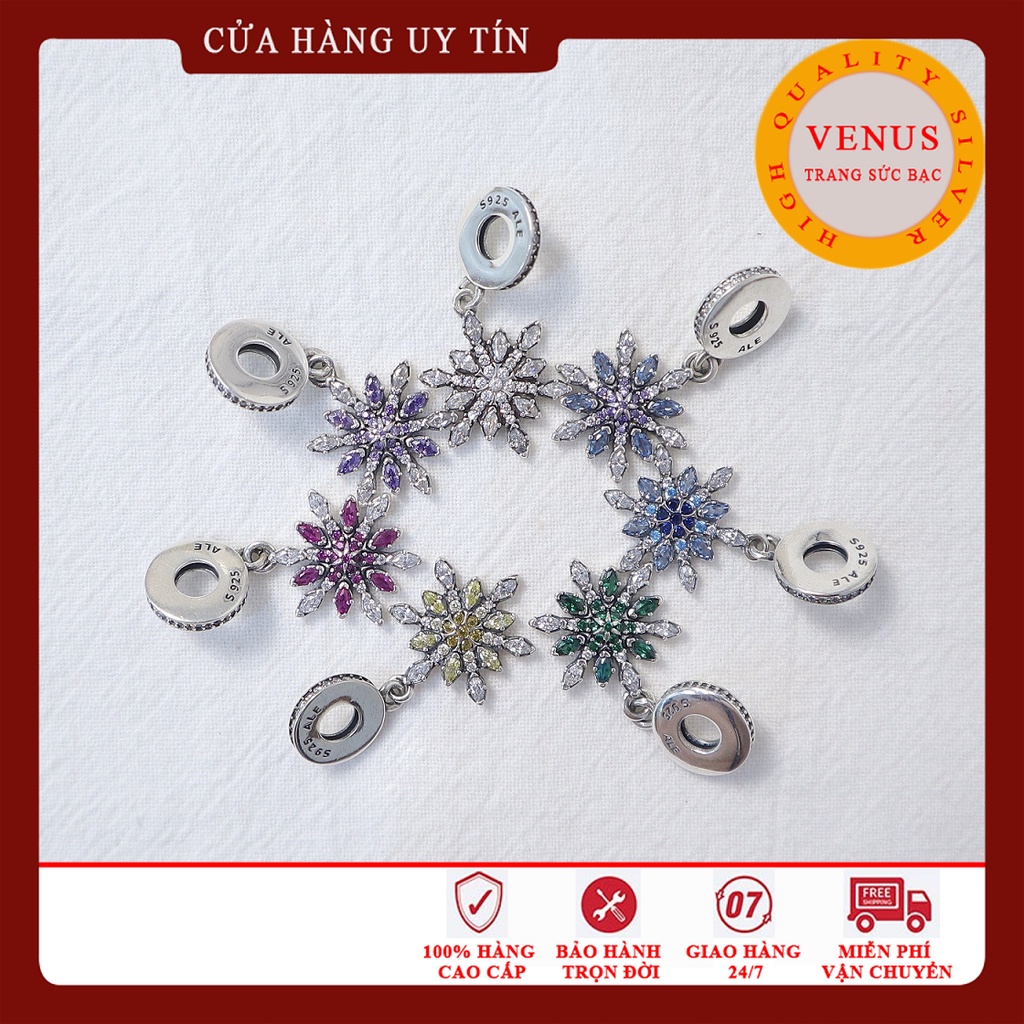 [Charm bạc 925 cao cấp] Charm treo bông tuyết- Mã sản phẩm VENUSBT