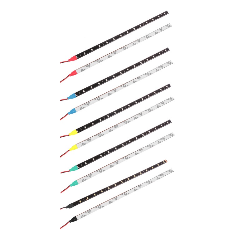 Bộ 2 Dải Đèn Led 30CM 15 SMD Ánh Sáng Trắng / Vàng / Đỏ Chống Thấm Nước Trang Trí Cho Xe Hơi