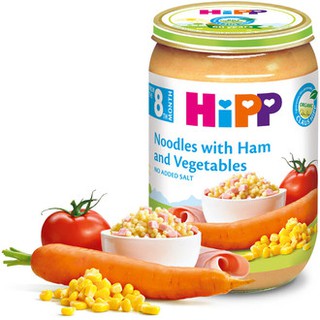Lọ Dinh Dưỡng Hipp Giăm Bông , Mì Sợi , Rau 8m 220g