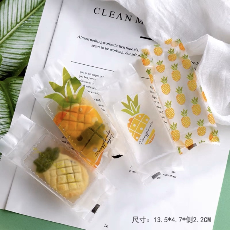 Set 50 vỏ bánh dứa loại đẹp kèm khay đựng bánh