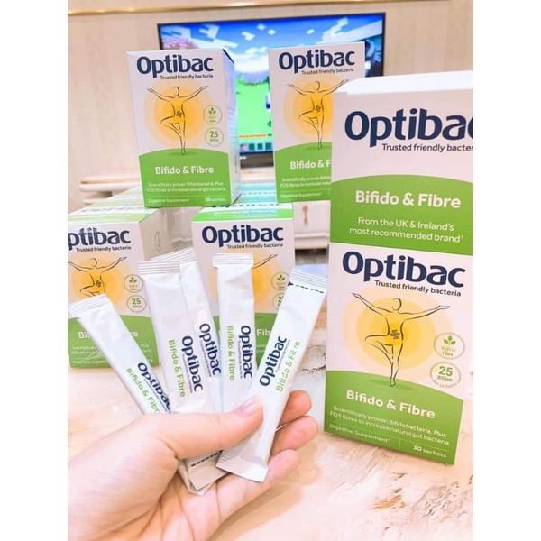 MEN VI SINH OPTIBAC XANH LÁ HỘP 30 GÓI