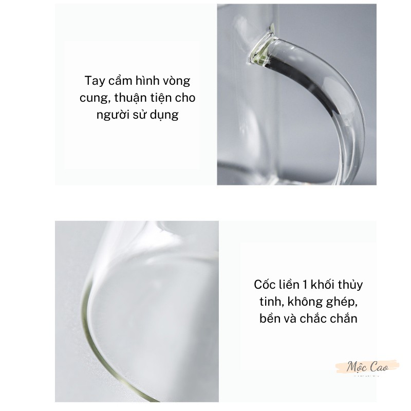 Cốc thủy tinh chia vạch, ly thủy tinh chia vạch kèm nắp gỗ chịu sốc nhiệt, tiện dụng trong gia đình | BigBuy360 - bigbuy360.vn