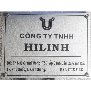 Bảng công ty Alu nhôm xước. 30cm x 40 cm