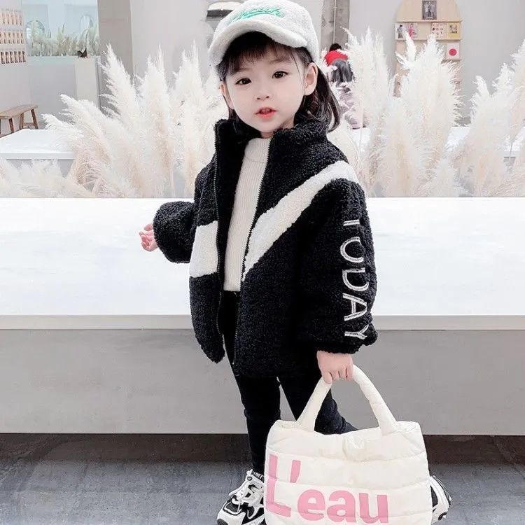 ❤Áo Khoác Lông Cừu Giả Dày Dặn Phong Cách Phương Tây Thời Trang Thu Đông 2021 Cho Bé Trai Và Gái